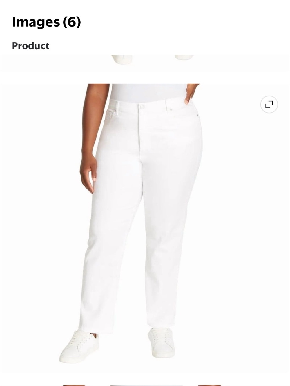 Gloria Vanderbilt White Women's Tapered-Leg Jeans. Size 14 Short NEW
